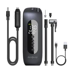 dwndpump Elektrische Luftpumpe 150 PSI, Tragbare Wiederaufladbare Fahrradpumpe mit LED Display für E-Bike, Auto und Motorrad