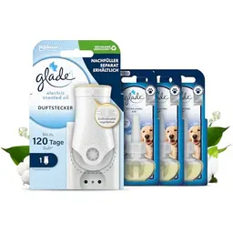 Glade Electric Duftöl, elektrischer Raumduft mit Halter und 3 Nachfüllern