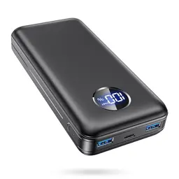 Powerbank 26800mAh, Schnellladung, USB-C PD, 3 Anschlüsse, tragbar, flugtauglich, für iPhone, Samsung, iPad – Schwarz