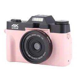 4K Digitalkamera 48 MP für Fotografie und Vlogging mit Flip Screen und Digitalzoom (Rosa)