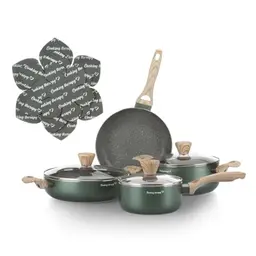 KASANOVA Kochgeschirr-Set Cooking Therapy – Induktionsgeeignetes Topf- und Pfannenset mit Pfannenwender (10)
