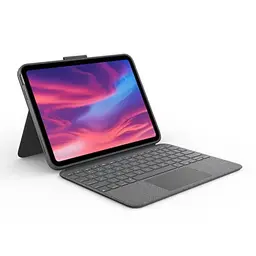 Logitech Combo Touch iPad (10. Generation) Keyboard Case, Grau, mit Trackpad & Hintergrundbeleuchtung