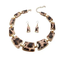 Leoparden-Schmuckset für Damen – Halskette und Ohrringe, Boho-Design, Party-Zubehör für Braut und Abschlussball