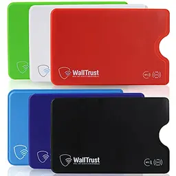 WallTrust RFID NFC Kartenhülle - 7er Set, Schutz gegen Datenklau für Kreditkarten, Ausweis und Bankkarten
