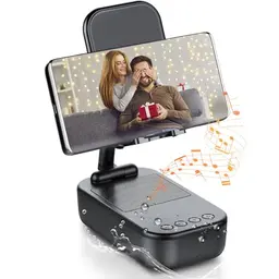 Bluetooth Lautsprecher mit Handyständer und HD-Sound, wasserdicht, tragbar, kompatibel mit Phone/Pad, ideal als Geschenk