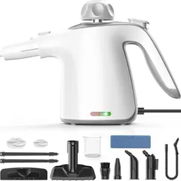 Handdampfreiniger 1100W mit 12-teiligem Zubehör – 450 ml für Haushalt, Küche, Bad, Fenster und Auto – 100% chemiefrei