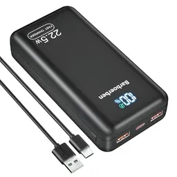 Power Bank 25.800mAh mit 22,5W - Tragbares Ladegerät für Smartphones mit LED Display