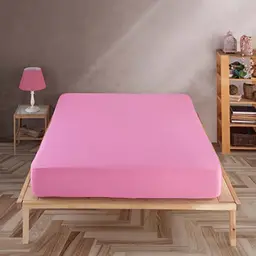 Vency Premium Jersey Spannbettlaken 100x200cm Rosa - 100% Baumwolle, für Matratzen bis 35 cm Höhe