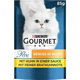 Gourmet Perle Katzenfutter in Sauce mit Huhn, 26er Pack (26 x 85g)