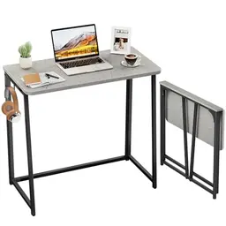 WOHOMO Klappschreibtisch 80 cm für kleine Räume - Ideal für Home Office, Grau