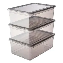 keeeper Aufbewahrungsboxen, 3-teiliges Set, 11 l, Transparent
