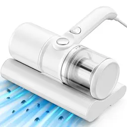 Vihoom Milbenstaubsauger mit UV-Licht und HEPA-Filter für Matratzen und Textilien, 300W, Weiß