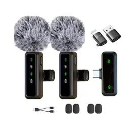 Wireless Lavalier Microphone for Android/iPhone/PC - Noise Reduction Clip-on Mic for Video Recording, TikTok, Vlog, YouTube