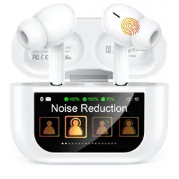ZZU kabellose Bluetooth-Kopfhörer mit 48 Std. Laufzeit, IPX7, ANC & ENC, 5 EQ, HiFi Stereo, Cremeweiß
