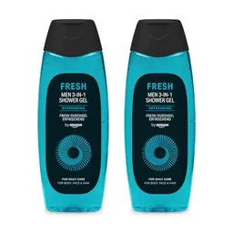 by Amazon Fresh 3-in-1 Duschgel für Herren, 2 x 500 ml