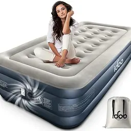 iDOO Selbstaufblasende Luftmatratze für 1 Person, Integrierte Pumpe, 100x190 cm, Max. 250 kg