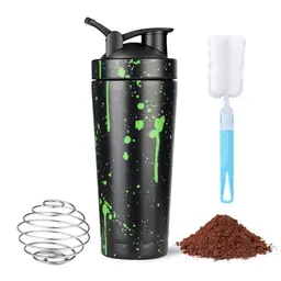 AOOWU Edelstahl Protein Shaker 750ml - Auslaufsicher, BPA-frei, Langlebig, Leicht zu Reinigen
