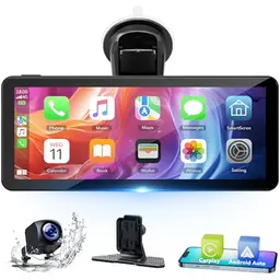 Volam Tragbares Autoradio mit Wireless Apple Carplay & Android Auto, 6.86 Zoll Touchscreen, 1080P Rückfahrkamera, Bluetooth & GPS