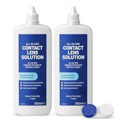 Healthcare by Amazon All-In-One Kontaktlinsenflüssigkeit, 2 x 250 ml (briefkastenfreundlich)