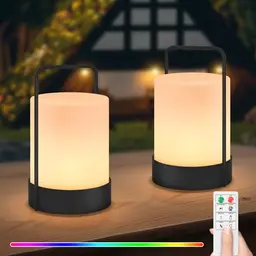MALUX Akku Outdoor Lampe – Dimmbares, tragbares LED-Licht für Garten, Balkon, BBQ und Camping