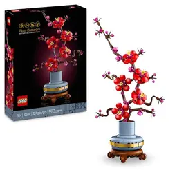 LEGO Botanicals Plum Blossom Set - Buildable Flowerpot - Home Office Decor - DIY Gift