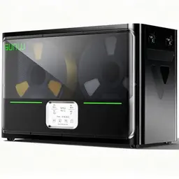 SUNLU 2026 Filament Trockner S4 – Verbesserte Kapazität für 4 Spulen, Effizientes Trocknen, 3D Filamenttrockner Schwarz