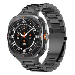 MoKo Metall Armband für Samsung Galaxy Watch Ultra 47mm - Edelstahl Ersatzarmband in Schwarz für Damen und Herren