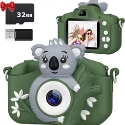 DIAMOOKY Kinderkamera 1080P HD mit 2,0 Zoll Bildschirm und 32GB Karte - Spielzeug für Jungen und Mädchen (3-12 Jahre)
