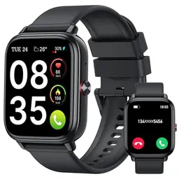 Smartwatch mit Touchscreen, Fitness, Puls, Schlaf, Schrittzähler, IP68, Bluetooth, 112+ Sportmodi