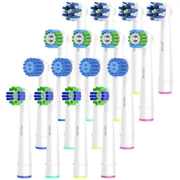 16 Aufsteckbürsten für Oral-B elektrische Zahnbürsten - Precision, Cross, 3D Whitening, Sensitive Clean