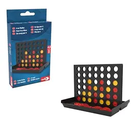 Noris 606102061 Spieleklassiker im Reiseformat für 2 Spieler ab 4 Jahre, Blau und Gelb