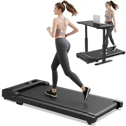 Walking Pad Laufband für Zuhause - Kompaktes Untertisch-Laufband mit LED-Anzeige und Fernbedienung