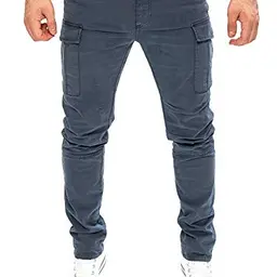 Yazubi Jayden - Herren Cargo Jogger Hose - Slim Fit, Grau