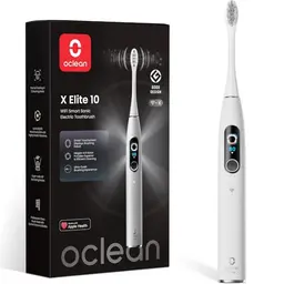 Oclean X Elite 10 elektrische Zahnbürste mit Touchscreen, 5 Reinigungsmodi, 40 Tage Akku, leise, in Grau