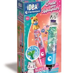 Clementoni Idea – Sweet Pets: Kreativ-Set zum Gestalten von Textmarkern für Kinder ab 6 Jahren