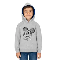 United Labels Mickey Mouse Pullover für Jungen, Grau, Größe 122-128, Kapuzenpullover