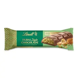 Lindt Dubai Style Riegel | 40g | Feinste Vollmilch-Schokolade mit Pistazien und Kadayif Füllung | Schokoladengeschenk