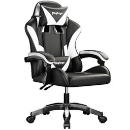 EaseZen Gaming-Stuhl mit Nacken- und Lendenkissen – Ergonomischer, höhenverstellbarer Bürostuhl für Homeoffice und Gaming