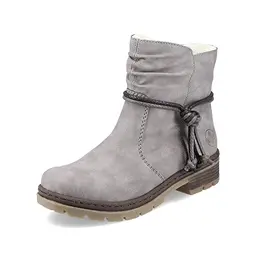 Rieker Damen Ankle Boots Y7463, flache Stiefeletten in Grau (40), 41 EU / 7.5 UK