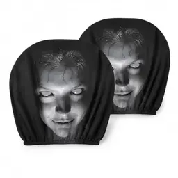 2 Stück Lustige Auto Kopfstützenbezüge - Horror Ghost Face Halloween Deko