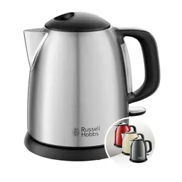 Russell Hobbs Adventure Wasserkocher 1,0l Edelstahl mit Schnellkochfunktion und Wasserstandsanzeige