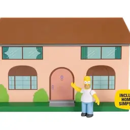 Die Simpsons Wohnzimmer-Diorama mit Homer-Figur und Zubehör – Interaktives Spielset für Kinder und Sammler