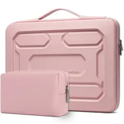 DOMISO 14 Zoll wasserdichte Laptoptasche mit Schutzhülle für ThinkPad E480, Surface Book und HP Pavilion 14, Rosa