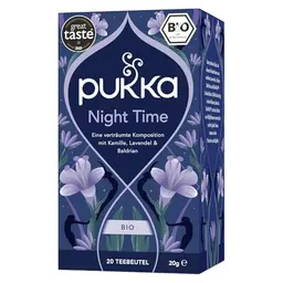 Pukka Bio-Kräutertee Night Time – Kamille, Lavendel & Baldrian | 20 Teebeutel