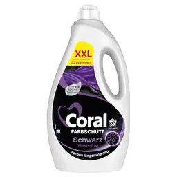 Coral Farbschutz Waschmittel Schwarz für Farben, 60 WL