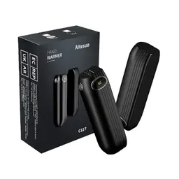Aitesuo wiederaufladbare Handwärmer 2er-Pack, tragbar mit 3 Wärmestufen für Outdoor-Sport und Camping (Schwarz)