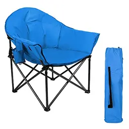 HIGH POINT SPORTS Faltbarer Campingstuhl Moon Chair XXL bis 150kg - Extra breiter Klappstuhl für Indoor und Outdoor
