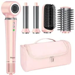 Bopcal 5-in-1 Airstyler mit 160.000 U/min, Ionen-Föhn, Lockenstab & Glätteisen – Schnelles Trocknen, Volumen, Hitzeschutz, Muttertagsgeschenk für Frauen