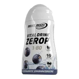 Best Body Nutrition Vital Drink ZEROP – Schwarze Johannisbeere, zuckerfreier Sirup, 1:80 für 19 Portionen