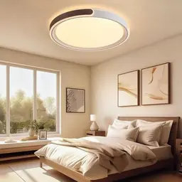 ASJK Runde LED Deckenleuchte 50cm, 96W, 8600LM, Warmweiß 3000K, moderne Wohnzimmer- und Schlafzimmerlampe (ohne Fernbedienung)